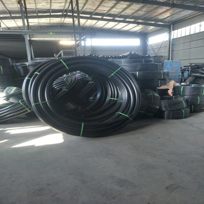 black HDPE sewage pipe